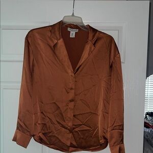 Rachel Zoe Copper Button Down Shirt